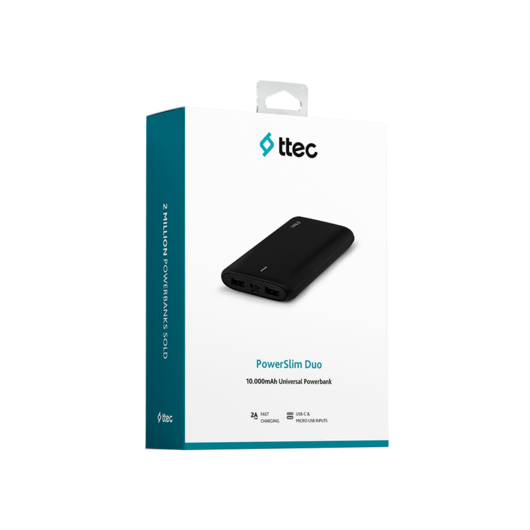 Ttec 2BB163S PowerSlim Duo 10.000mAh Ta Cep Telefonu Aksesuarları