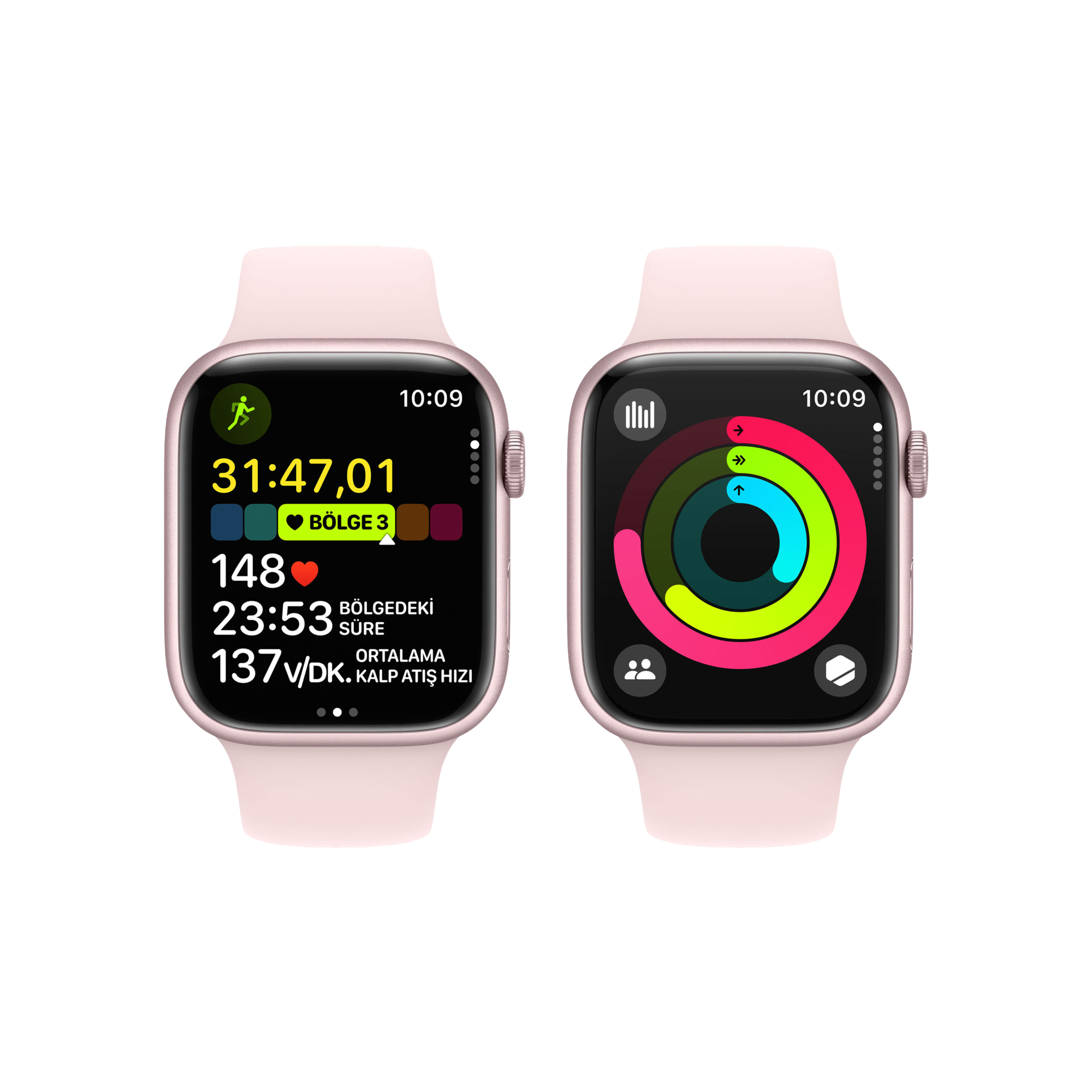 Apple Watch S9  41mm Pembe SB - S/M Akıllı Saat