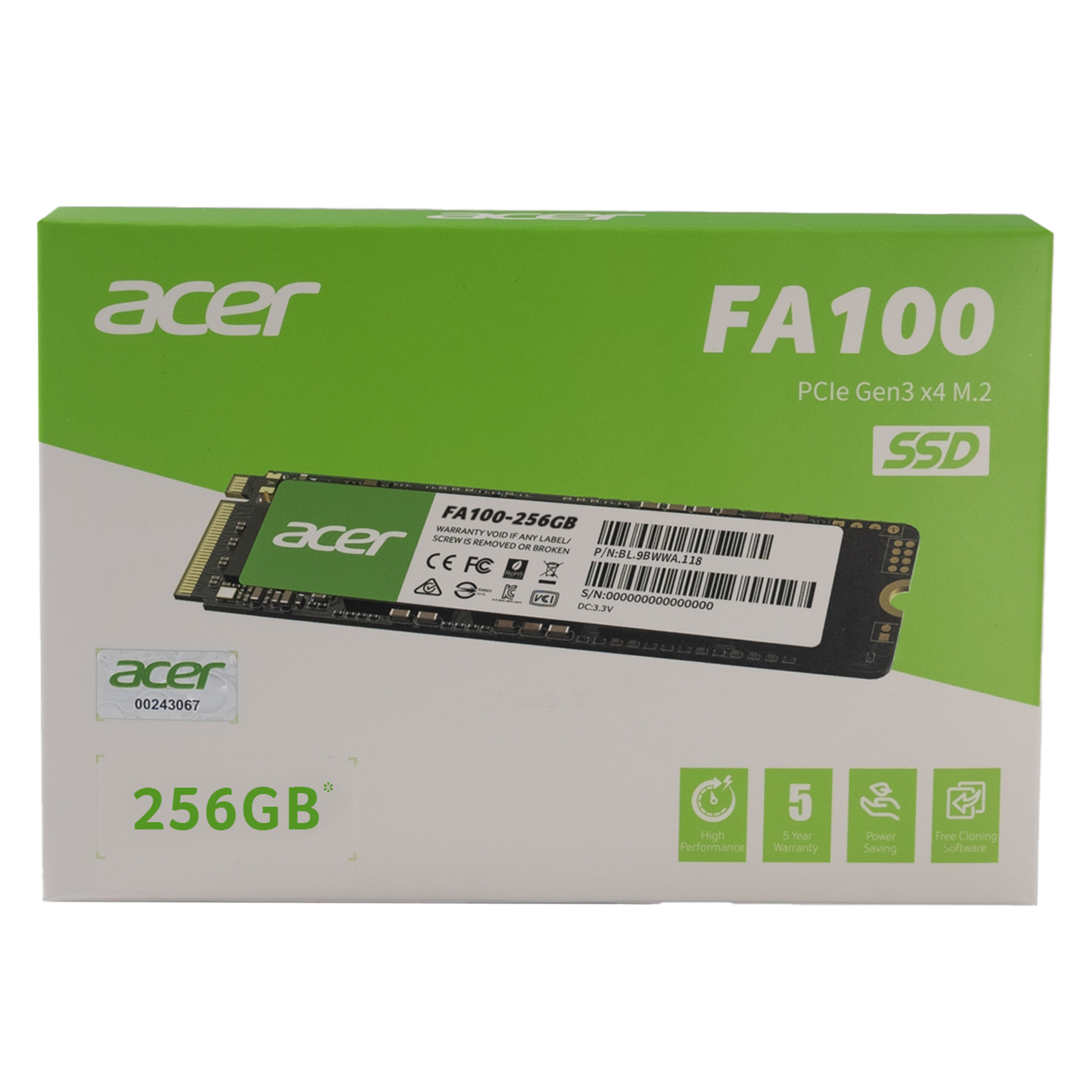 Acer FA100 PCIe NVMe 256GB Çevre Birimleri