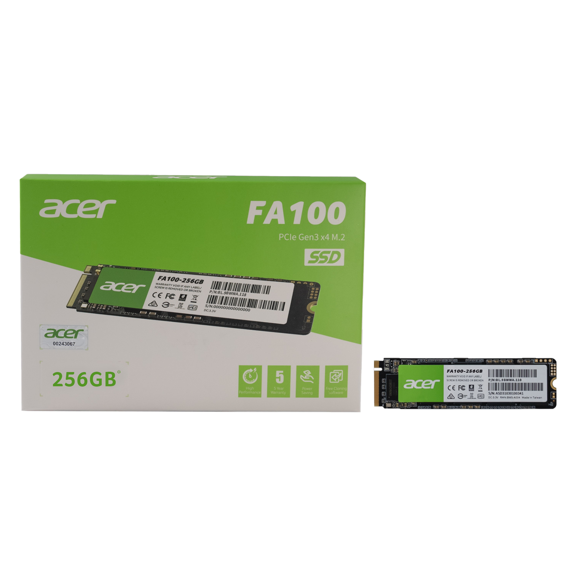 Acer FA100 PCIe NVMe 256GB Çevre Birimleri