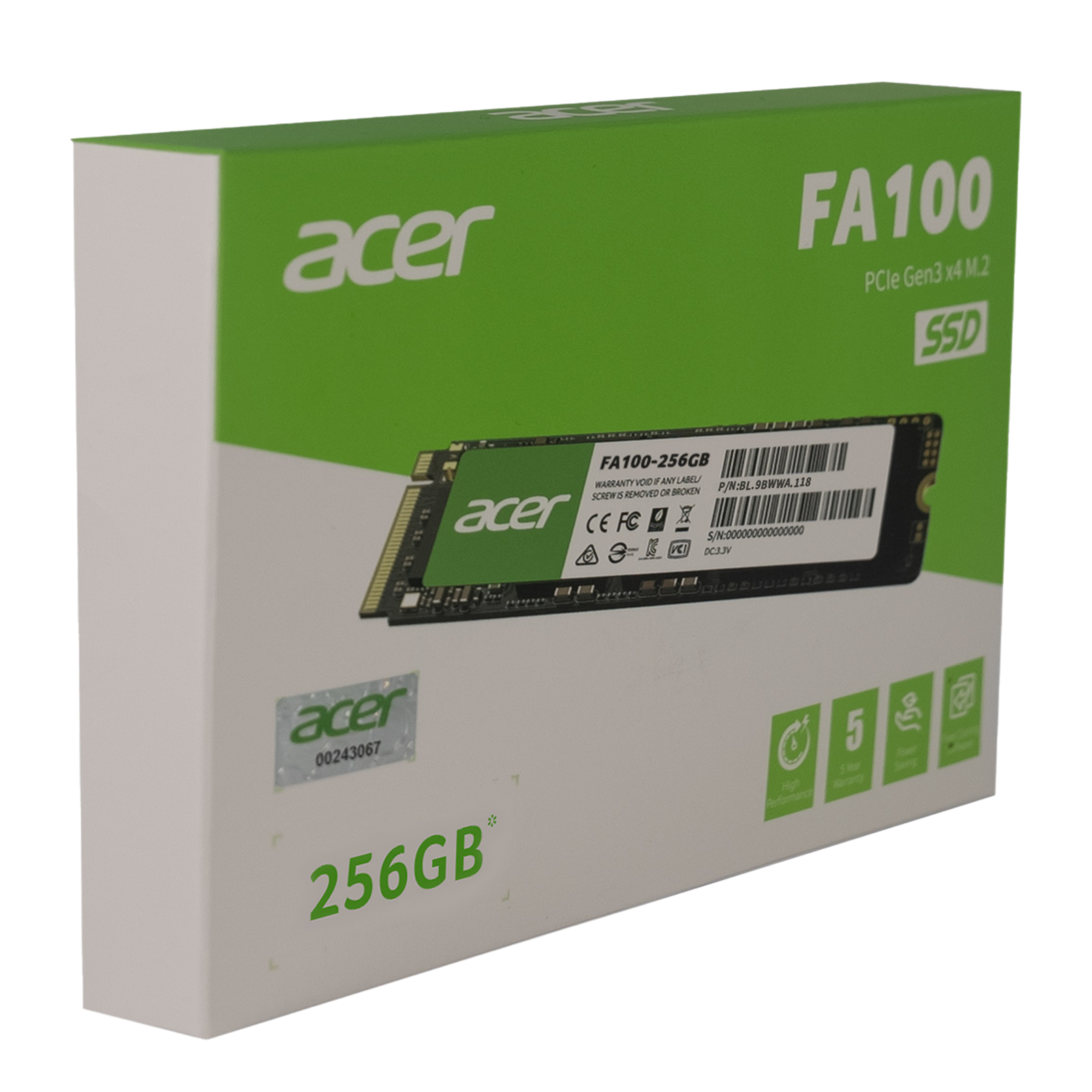 Acer FA100 PCIe NVMe 256GB Çevre Birimleri